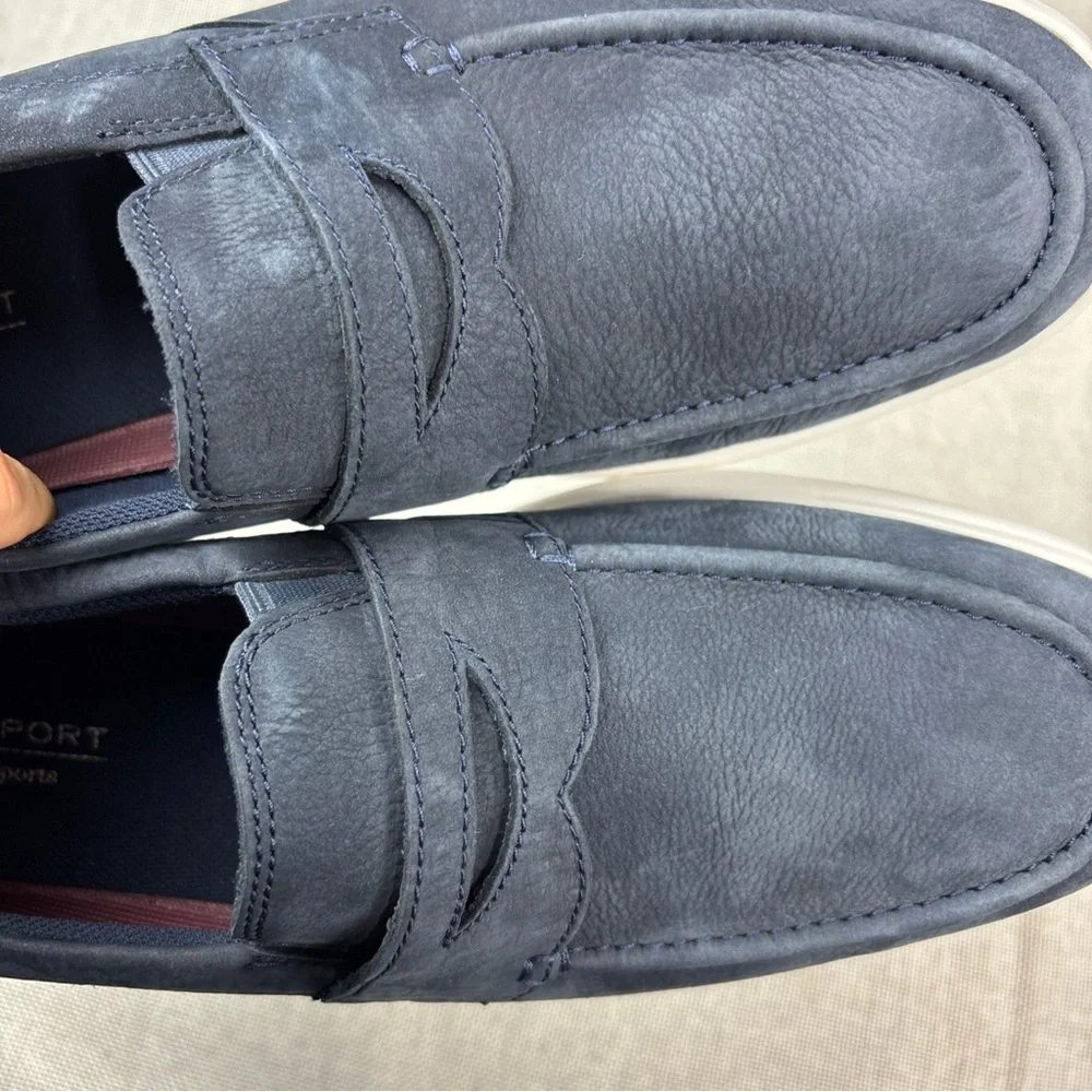 Rockport Men's Blue Truflex Dressports Penny Loafers Size 7M